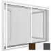 Produktbild Easy Life Insektenschutz-Fenster Comfort XXL 150 x 220 cm proLINE Fliegengitter mit Alu-Rahmen für französische Fenster kürzbar ohne Bohren & Schrauben mit Dichtungsbürste, Farbe:Weiß