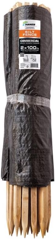 2 ft. H X 100 ft. L Polypropylene Silt Fencing Black