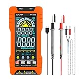 SURLABA Digital Multimeter TRMS 6000 Counts, Auto-Ranging Voltmeter with Non-Contact Voltage Tester, Electric Tester with Voltage, Current, Resistance, Rechargeable Battery & Data Hold for Automotive