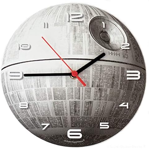STAR WARS DEATH STAR CLOCK - Glow-in-the-Dark - Bedroom Wall Clock Cover