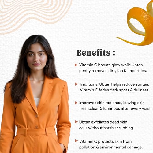 Image of LA'BANGERRY Ubtan & Vitamin C Face wash Combo | For Brighter & Radiant Skin | Vegan Face Wash For Women & Men | (50 mlx2)