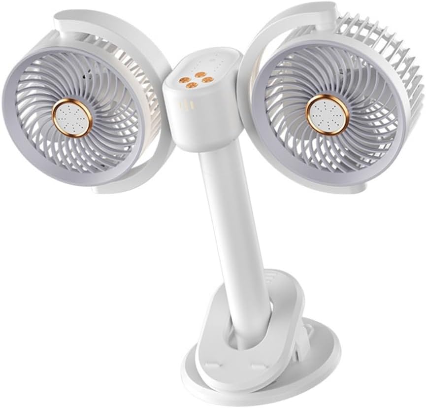 Portable Clip Circulation Desktop Fan Night Light USB Powered Adjustable Angles Cooling for Laptops and Desks