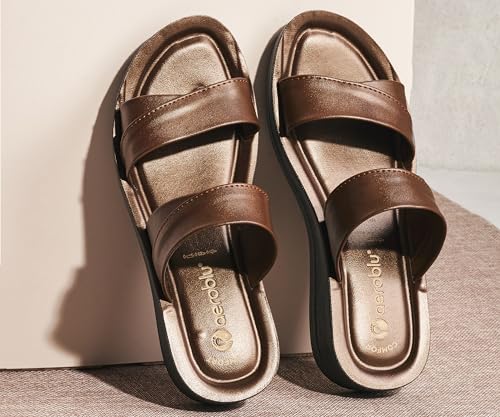 Image of AEROBLU Comfortable Mid Heel Slippers for Women | Flexible & Durable | Anti-Skid & Lightweight Slippers for Girls | Ideal for Party, Ethnic & Daily wear