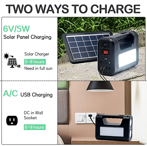 Solar Generator,Portable Power Station With Solar Panels,Portable Generator For Camping,Solar Powered Generator With Flashlight For Home Use,Outdoors Travel Hunting Emergency #TOP5