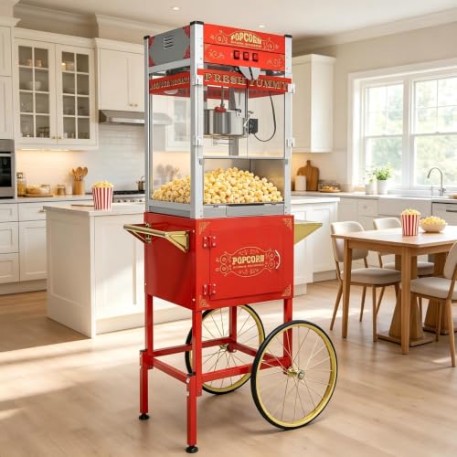 28-Ounce Detachable Popcorn Machine with Cart