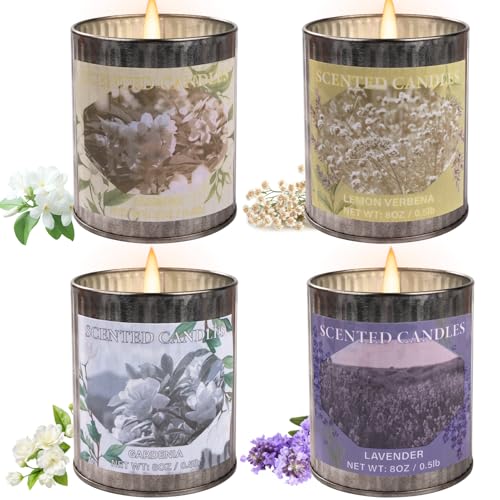 Scented Candle Gift Set, 4 Pack 32oz Soy Wax Candles Set, 200 Hour Burn Time Long Lasting...