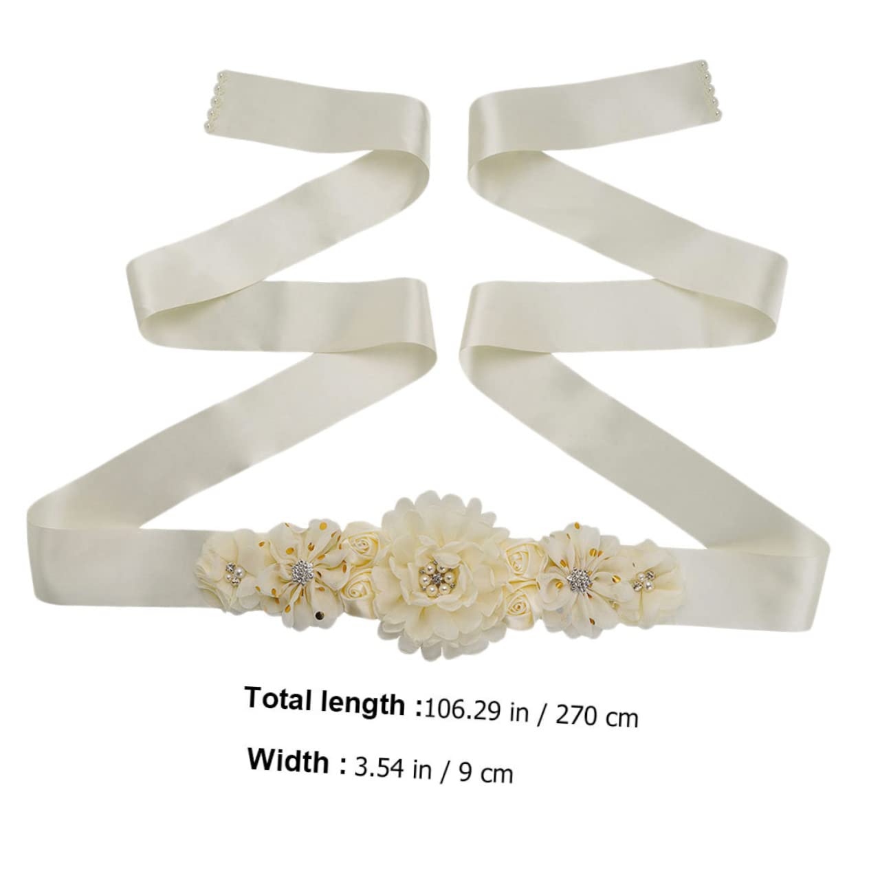 LIFKOME 2piezas Cinturón Decorativo De Flores Para Mujer Sash De Embarazo y Fotografía Cinturón De Vestido De Fiesta