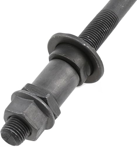 Miniatura 5 de Eje de bicicleta de 7.480 in de velocidad múltiple eje trasero eje 38 pulgadas negro 26 TPI eje eje de cubo cónico bloqueo tuerca arandela kit -1