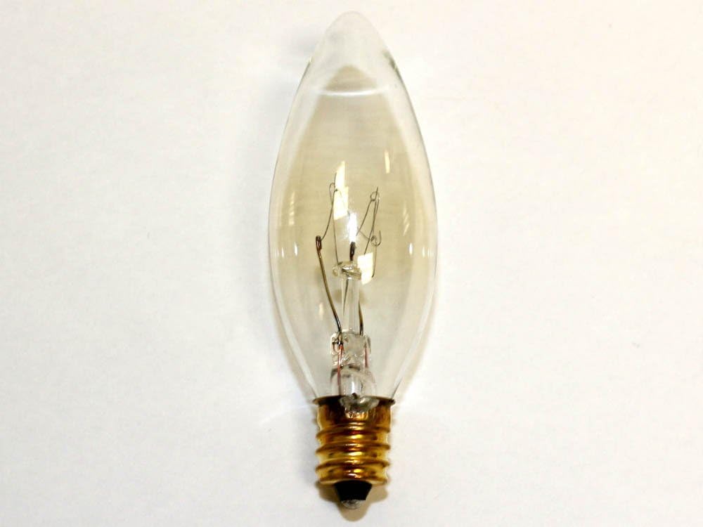 Bulbrite Incandescent B8 Candelabra Screw Base (E12) Light Bulb, 1 Count (Pack of 1), Clear