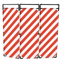 Barrière De Chantier TRAVOLITE 3 Volets Légère - 170 X 100 Cm - PVC Jaune Avec Logo - Protection Chantier
