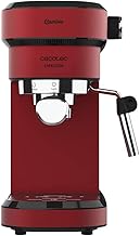 Cecotec Espressomaschine Cafelizzia 790 Shiny. Espressos und Cappuccino, 1350 W, Thermoblock-System, 20 Bar Druck, Automatikmodus für 1-2 Kaffees, schwenkbares Dampfrohr, 1,2 Liter, Rot