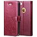 OCASE iPhone 5 Case iPhone 5S Case [Card Slot] [Kickstand] Leather Wallet Flip Case for iPhone 5 / 5S / SE Devices - Burgundy