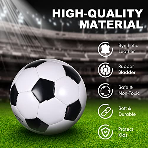 Deekin 6 Pcs Soccer Ball Bulk with Pump Teamwork Outdoor Sport Game Training Soccer Ball Bulk for School Sport Teen Adult Child(Size 5,Colorful) by Deekin - Image 4