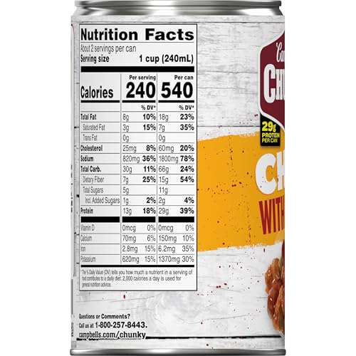 Image of Campbell's Chunky Chili with Beans, 19 Ounce Can (Pack of 12)