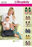 Simplicity Sewing Pattern 2278 Misses' and Baby's Shoes Size A (All Sizes)