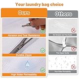 10 PCS Mesh Laundry Bags with Zips, Large Fine Laundry Bags for Washing Machine Reusable Washing Bags for Laundry Wash Bags for Clothes, Socks, Underwear, Bra (60x50cm/50x40cm/40x30cm/30x20cm, White) - Image 6