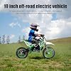 36V Electric Dirt Bike for Kid,350W Rocket Electric Motorcycle,Mini Off Road Vehicles,Pocket Motorcycle,10 Inch Tires Dirt Bike with Mechanical Disc Brakes