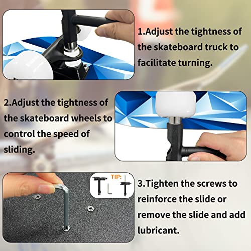 ToyerBee Skateboard, Skateboards for Beginners, Kids & Adults, Standard Skateboard 31” with Repair Kit for Teens / Boys / Girls, 9 Layer Canadian Maple Double Kick Pro Skateboard for Sports & Outdoors - Thumbnail 3