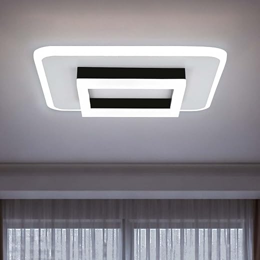 URBAN CHORES® 50W LED Ceiling Light (3 in 1 Colour Modes: Warm, Natural &amp; Cool White) | High CRI 97 | Flicker-Free Eye Car