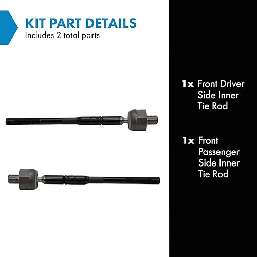 Miniatura 586 de TRQ Juego de barras de acoplamiento exteriores compatibles con Chevrolet Cruze Volt 2016-2019