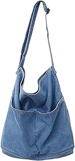 Denim Shoulder Bag for Women Jean Bag Hobo Tote Bag Casual Denim Bag Retro Crossbody Bag Large Crossbody Tote Bag