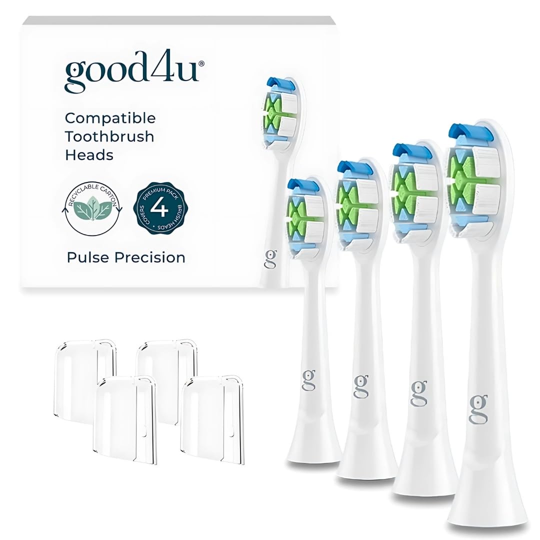 Good4u® - Recambio Cepillo Philips Sonicare – Pack de 4 Cabezales para Cepillo Eléctrico Philips – Compatible con Sonicare DiamondClean y ProtectiveClean