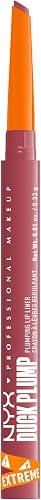 NYX Professional Makeup Plumping Lip Liner, Lip Liner, Up To 10 HR Wear, Matte Finish, Duck Plump, Pinkjection