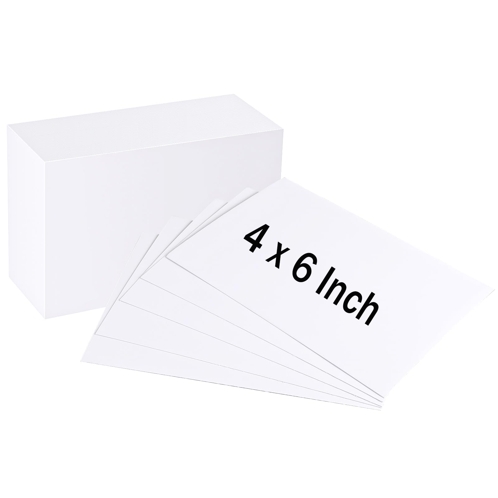Index Cards 4x6,300 Pack White Blank Thick Paper 80lb Heavyweight Card Stock Unlined Note cards for Study Cards Photo Paper,Recipe Cards,Postcards