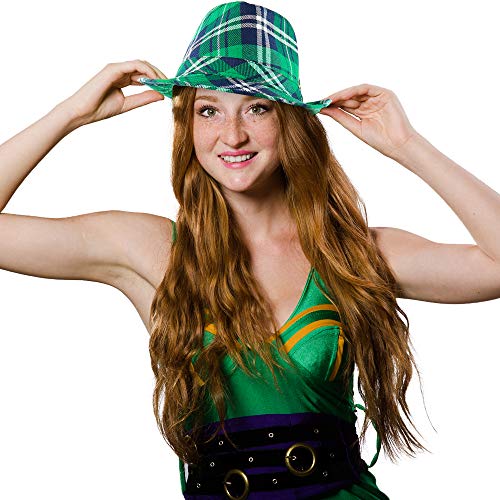 Skeleteen Irish Plaid Green Fedora - St. Patrick's Day Costume Accessories Leprechaun Hat For Men Women And Kids #TOP4