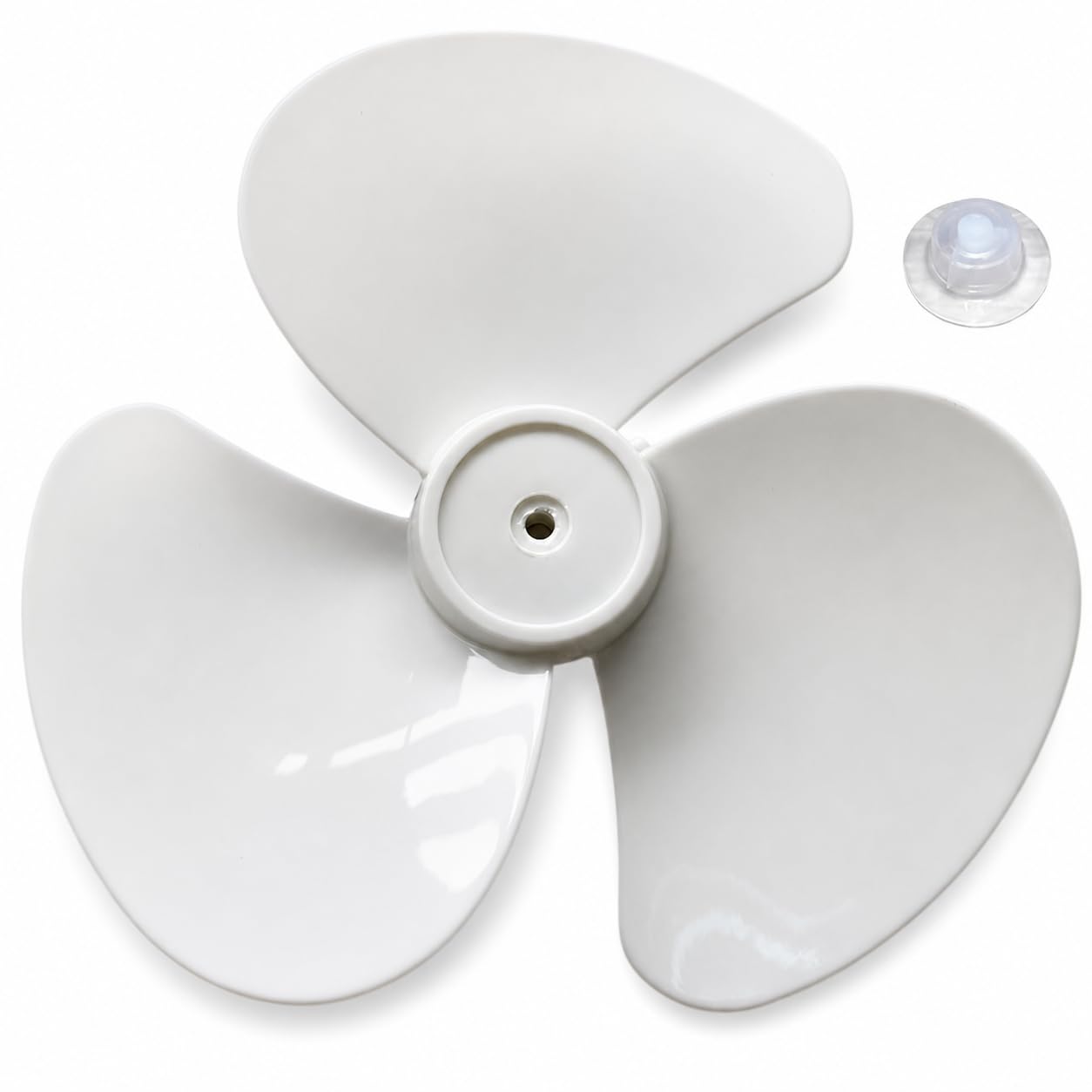 12 Inch Fan Replacement Parts, Electric Fan Blades Three-Wing Design With Center Mounting Hole, For Standing Pedestal Desk Wall Table Fans White
