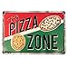 Pizza Zone Targhe in Latta Avvertimento di Arte retrò Dipinto di Ferro Vintage Decorazione murale di Metallo per Strada Store Cafe Bar Home