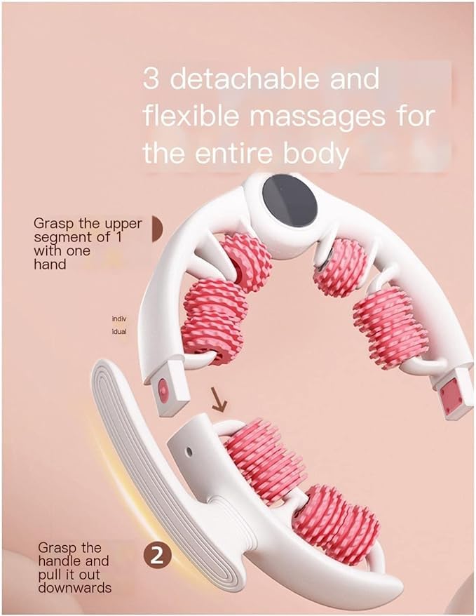 BLURISM Multifunctional Massager Manual Massage Anti Stress Physiotherapy Relieves Pain Body Tension Muscle Leg Arm Neck Butt Back Abdomen Muscle - Pink BLURISM Multifunctional Massager Manual Massage Anti Stress Physiotherapy Relieves Pain Body Tension Muscle Leg Arm Neck Butt Back Abdomen Muscle - Pink