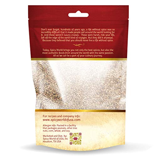 Ajwain Seeds (Carom Seeds) 7 Oz | Resealable Bag | By Spicy World #TOP1