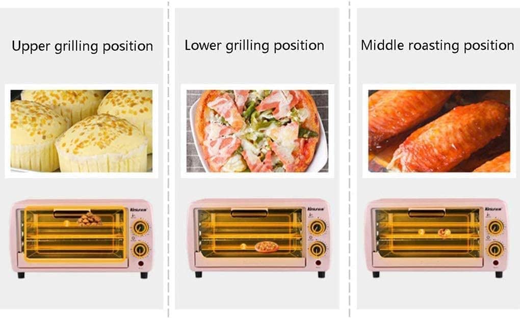 horno tostador, mini freidora de aire Mini 9L y 600 W potencia Temperatura ajustable 0-230 ℃ temporizador 60 minutos Horno eléctrico 3 capas doméstico Happy Life Freidora