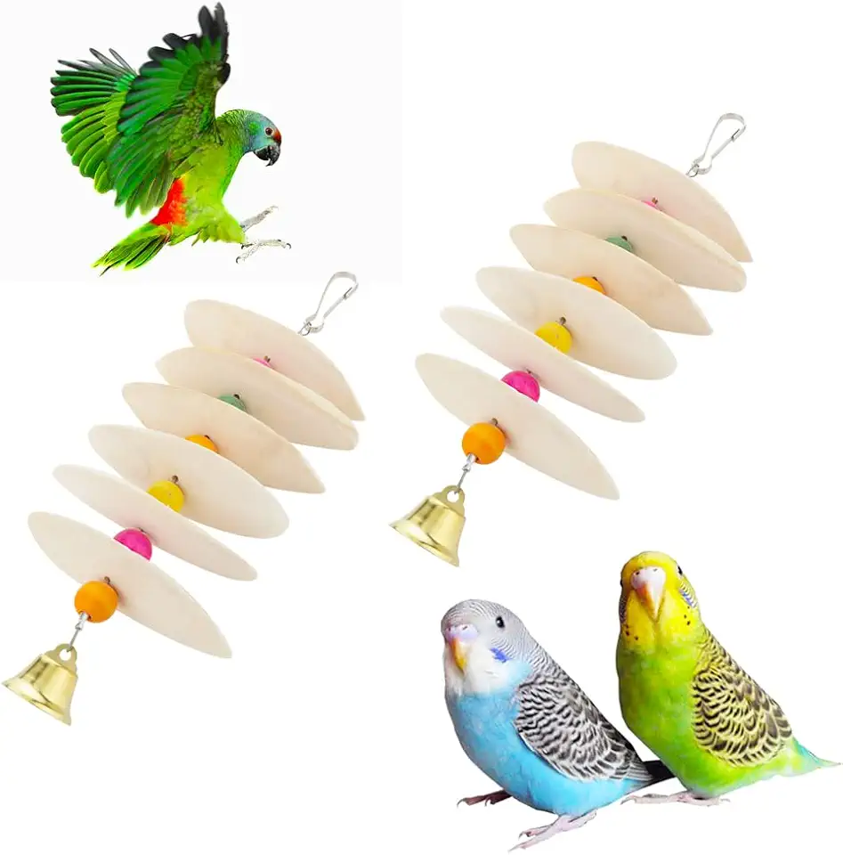 DQITJ 2 Pack Bird Cuttlebone Chew Toy, Natural Calcium Cuddle Bone for Bird Parrot Conure Cockatiel Budgie Sharp Beaks (6 Pcs in a Bunch)