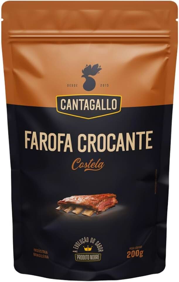 Farofa Crocante de Costela CantaGallo 200g - Acompanhamento para Churrasco