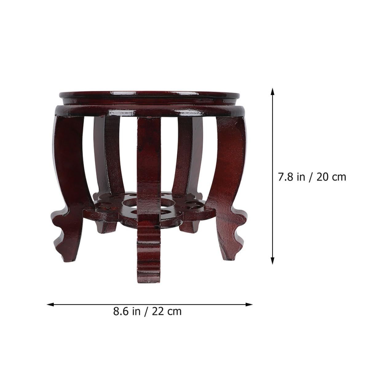 Cabilock Base de Madera Redonda para Pecera, Soporte para Acuarios y Decoración, Elevador 22 Cm de Diámetro y 20 Cm de Altura, Expositor Versátil para Jarrones y Adornos, Soporte Estable