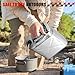 Blulu 1 Pack 304 Stainless Steel Water Container 20 L 5 Gallon Portable Water Can Leak Proof Drinking Jug with Scientific Spout for Outdoors Camping Emergency Storage, 13.6