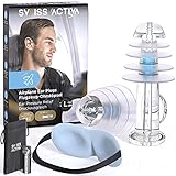  Swiss Activa+ Tapones para los oídos reducen los cambios de presión en el avión  Incluye antifaz para dormir  El kit de viaje perfecto  Tapones de avión para hombre  Travel kit  Flight earplugs