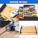 Toy Car Display Rack for Matchbox Hot Wheels, Wooden Toy Car Holder Stand Organizer Holds 36 Model Cars, Desktop Model Car Display Organizer, Collapsible Toy Car Storage
