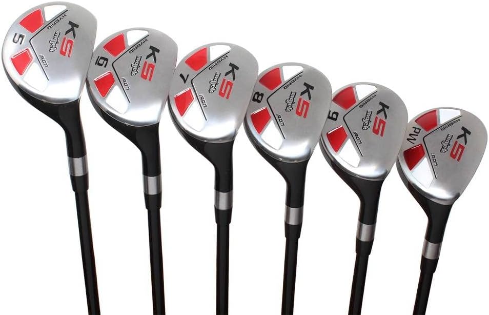 Senior Ladies Golf Clubs All Hybrid Set 55+ Years Womens Right Handed Majek Lady Full True Hybrid Complete Set which Includes: #5, 6, 7, 8, 9, PW Lady Flex New Utility A Lady Flex Club