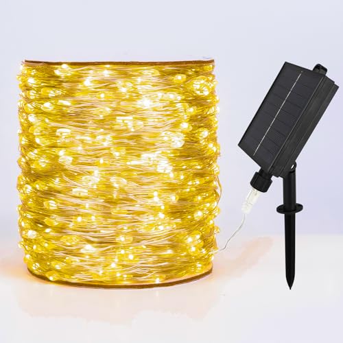ZELUXDOT Solar String Lights for Outside,200FT 600 LEDs Solar Fairy...
