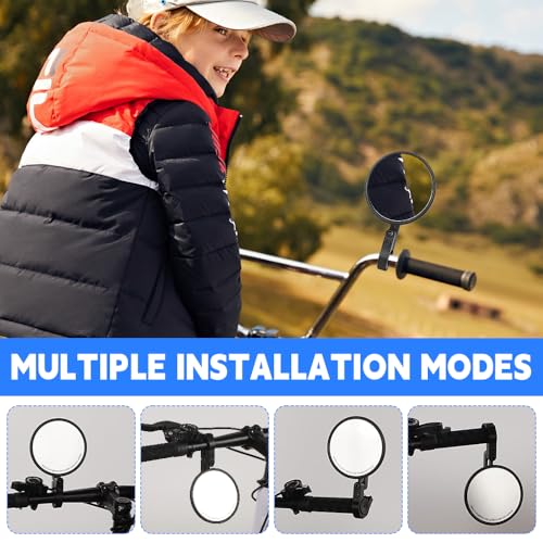 Rétroviseur Moto d'Extrémité de Guidon Rond Moto Quad Ebike - 3