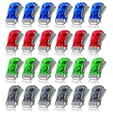Merkaunis 24 Pieces Hand Crank Flashlight No Battery Emergency Flashlight with 3 LED Bright Light Shake Flashlight for Camping, Hiking, Outdoor Sports, Car and Home