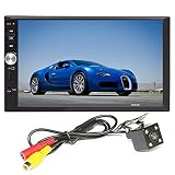 PolarLander Universal 2 DIN 7 Pulgadas Autoradio Touch LCD Pantalla Radio del Coche Reproductor Bluetooth Car Audio Soporte Cámara de visión Trasera