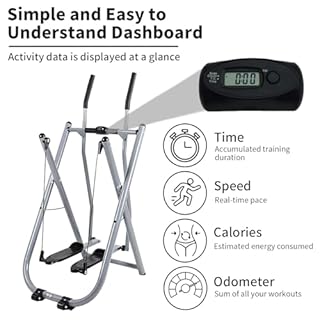 LADECNERHT Air Walker Exercise Machine, Elliptical Cross Trainer, Compact Full-Body Exerciser, Home Cross-Training for Arm/Leg, Low Impact Cardio Workout Machine for Home, Gym, Office