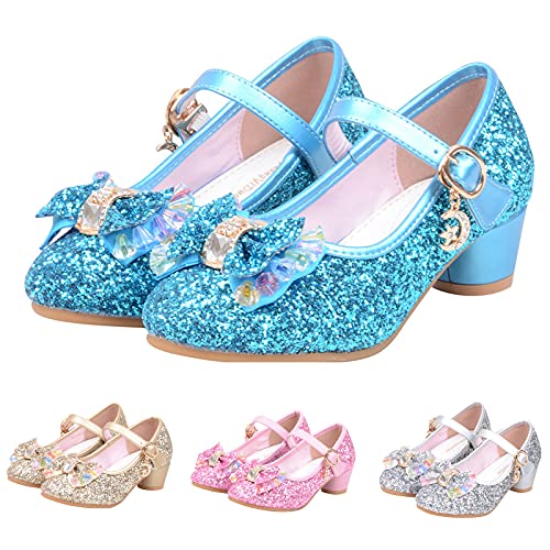 Dress Shoes for Girls,Baby Kids Pearl Sandals Crystal Princess Shoes Bling Girls Infant Bowknot Cute Shoes 5-12 Years
