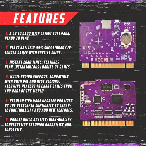 SD2SNES Rev X 2025 – Flash Cartridge for Super Nintendo SNES | 16GB SD Card Preloaded | Game Boy Player Adapter – Play All SNES & GB Games Instantly – Plug & Play, No Setup Needed - Image 4