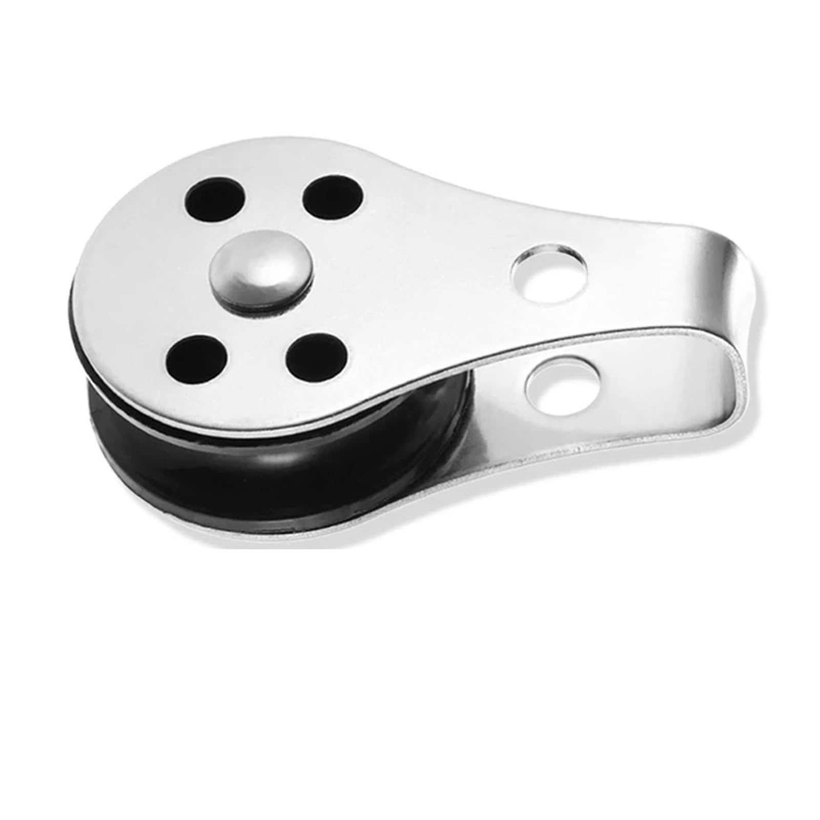 Edelstahl-Riemenscheibe, 26 mm, Einzelrad, Hebeseilrolle mit Lager, drehbarer Block-Riemenscheibe für Boot, robustes Seilrollensystem