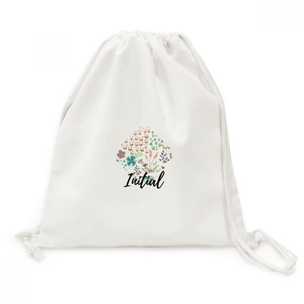 Toile drawstring backpack fleurs colorées avec cordon de serrage épais - 5